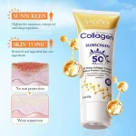 sadoer collagen sunscreen spf 50 crème solaire protectrice anti-age