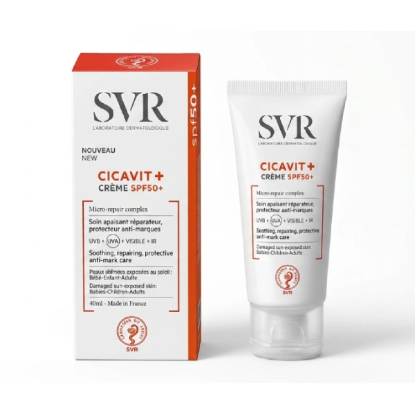 svr cicavit+ spf50+ crème solaire réparatrice apaisante 75ml