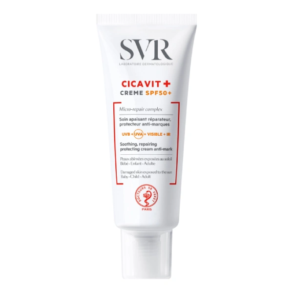 svr cicavit+ spf50+ crème solaire réparatrice apaisante 75ml