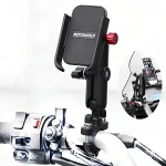 support de téléphone moto vélo universel 360° en aluminium motowolf