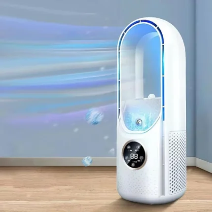 ventilateur colonne silencieux rafraichisseur d'air humidificateur avec écran led 50W
