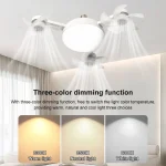 ventilateur de plafond lumineux intelligent pliable 2en1 à douille e26 e27 économique avec télécommande