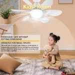 ventilateur de plafond 2en1 avec éclairage led réglable à douille bmonafy avec télécommande