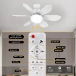 ventilateur de plafond 2en1 avec éclairage led réglable à douille bmonafy avec télécommande
