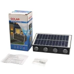 applique murale solaire 8 led double éclairage haut-bas avec détecteur de mouvement