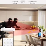 Caméra de Surveillance Intelligente IP WiFi Vidéo 5MP HD avec Écran IPS 2.8" iCSee – Image 3