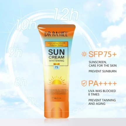 dr rashel sun cream whitening crème solaire éclaircissante hydratante spf 75