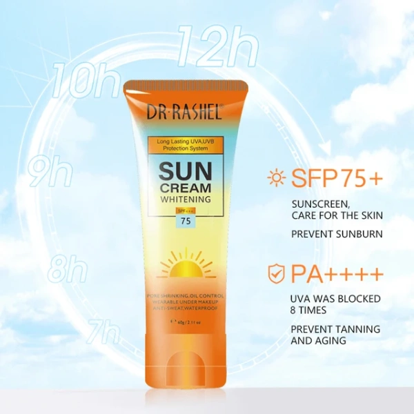 dr rashel sun cream whitening crème solaire éclaircissante hydratante spf 75