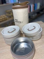 ensemble de 3 boîtes à lunch isothermes en acier inoxydable avec sac