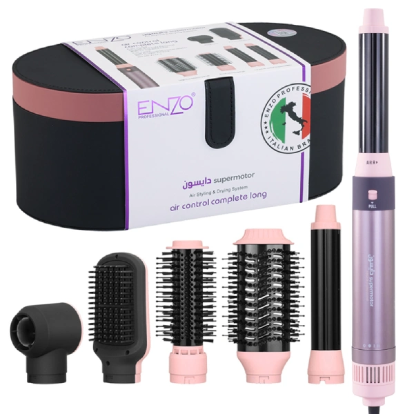 kit de coiffure professionnel 6en1 enzo en-4133 dyson sèche-cheveux super et multistyler à air chaud