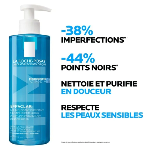 la roche-posay effaclar gel moussant purifiant 400ml