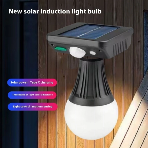 lampe solaire led cl-t99 200w 3 modes d'éclairage et détecteur de mouvement