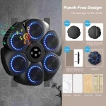 machine de boxe musicale murale interactive intelligente bluetooth à 6 cibles avec gants