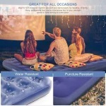 matelas gonflable de camping pavillo bestway 2 places bleu