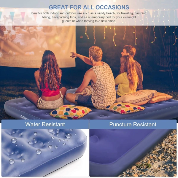 matelas gonflable de camping pavillo bestway 2 places bleu