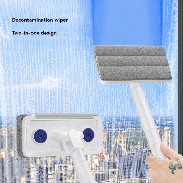 mini balai de nettoyage plat en microfibre 3en1 à tête rotative 360°