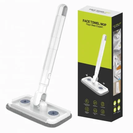 mini balai de nettoyage plat en microfibre 3en1 à tête rotative 360°