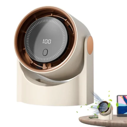 ventilateur de table bureau mural silencieux sans pales rechargeable usb avec écran led