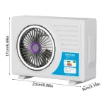 mini ventilateur de bureau usb avec lumière led design unité extérieure de climatiseur