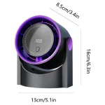 mini ventilateur de table mural silencieux 2en1 rechargeable usb avec écran led