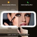 miroir de maquillage led rechargeable pour pare-soleil voiture