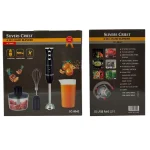 mixeur plongeant électrique multifonction 4en1 silver crest sc-8042 500w noir