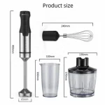 Mixeur Plongeant Électrique Multifonction 4en1 Silver Crest SC-8042 - 500W – Image 4