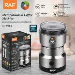moulin à café et épices électrique broyeur multifonction en acier inoxydable raf r7113 300w 300g