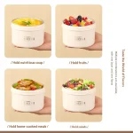 pack bento de 4 boites à lunch en acier inoxydable 4 couches avec sac isotherme