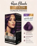 renée blanche socolor coloration permanente cheveux 7.2 blond violet