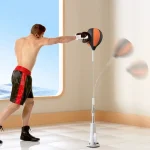 sac de frappe boxe sur pied hauteur réglable, balle reflex anti-stress