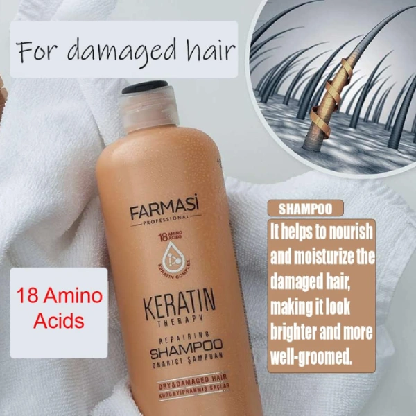 shampooing réparateur farmasi professional keratin therapy 360ml