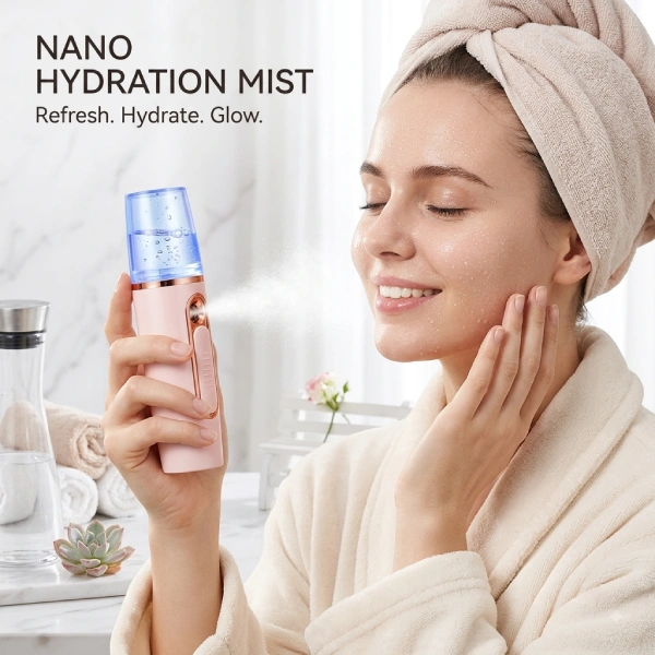 spray nano mist vaporisateur facial hydratant à brume fraiche portable rechargeable usb 30ml