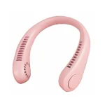 ventilateur de cou portable rechargeable usb x5 leafless hanging neck fan rose