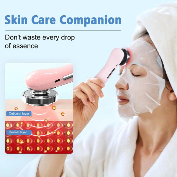 appareil de massage et nettoyage anti-rides lifting visage cou avec photothérapie led et ems USUIELIGHT