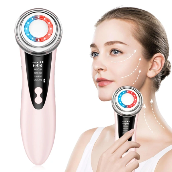 appareil de massage et nettoyage anti-rides lifting visage cou avec photothérapie led et ems USUIELIGHT