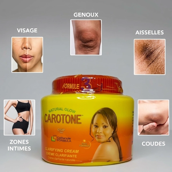 crème éclaircissante unifiante carotone natural glow 3en1
