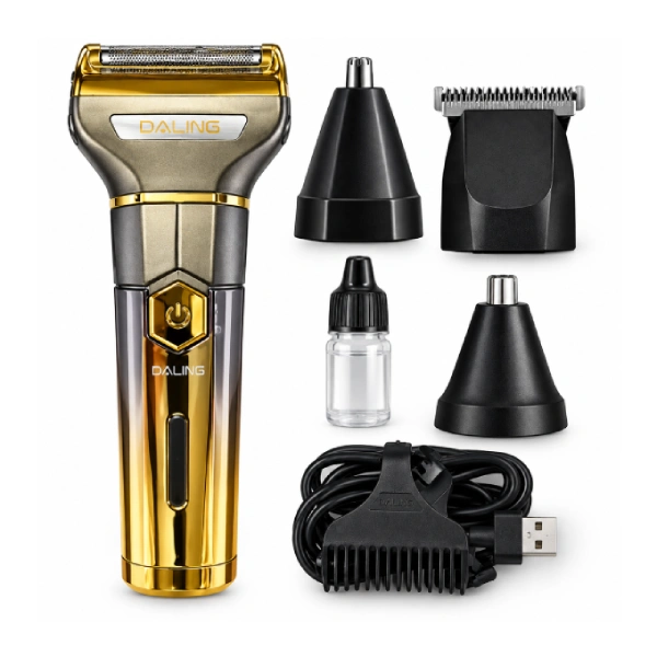 daling dl-9247 tondeuse rasoir cheveux barbe nez rechargeable multifonction 3en1