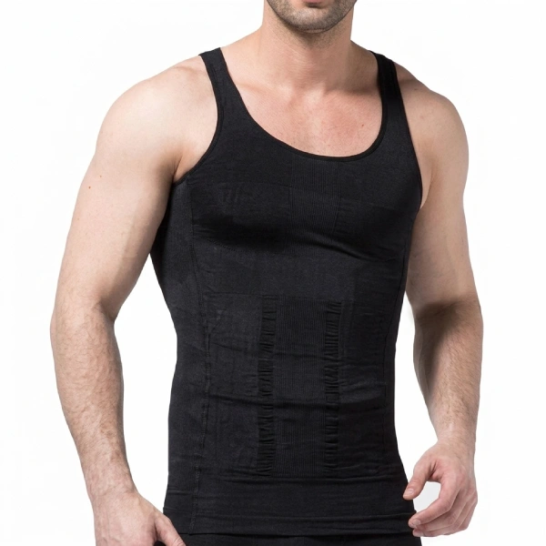 débardeur de compression gainant amincissant pour homme just one shapers noir
