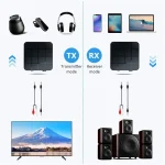 transmetteur émetteur récepteur audio sans fil bluetooth 5.0 kn321 kn319 pour PC, TV, haut-parleur, casque