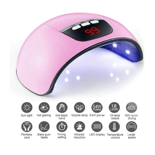 lampe uv led pour ongles 54w avec capteur automatique funshowcase