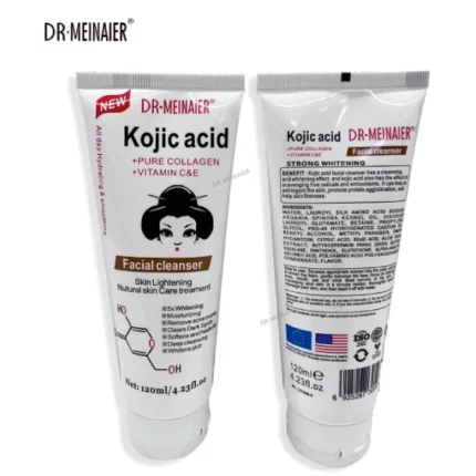 gel nettoyant éclaircissant hydratant visage à l'acide kojique kojic acid facial cleanser dr meinaier 120ml