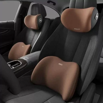 kit appui-tête et support lombaire ergonomique en mousse à mémoire de forme pour siège de voiture et bureau