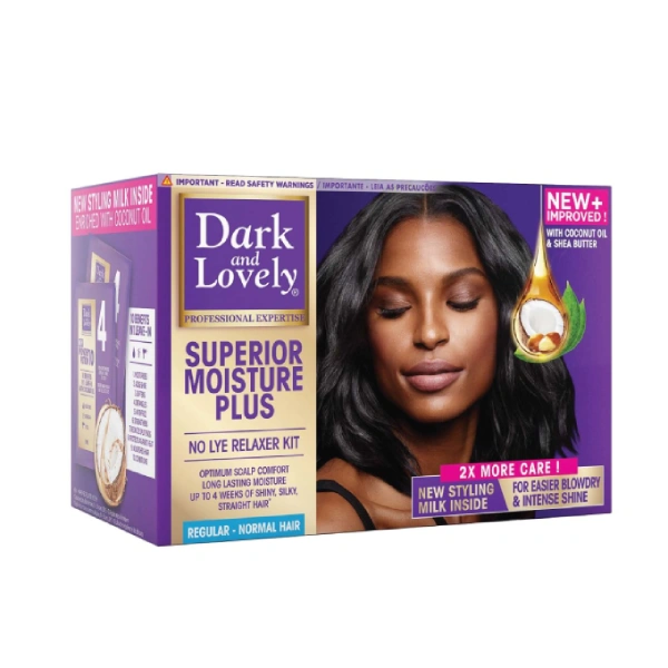 kit de défrisage sans soude dark and lovely superior moisture plus regular