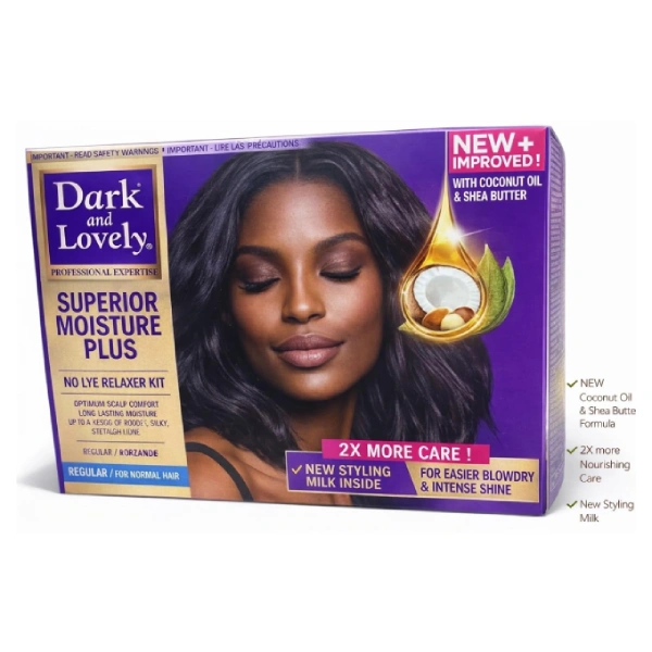 kit de défrisage sans soude dark and lovely superior moisture plus regular