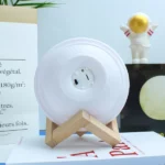 Lampe Veilleuse Planète Saturne LED Imprimée en 3D avec Socle en Bois – Image 4