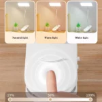 lampe de bureau à pince avec col de cygne flexible 360° usb