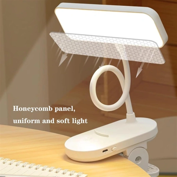 lampe de bureau à pince avec col de cygne flexible 360° usb