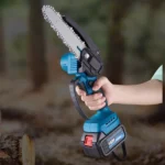 tronçonneuse électrique sans fil 6 pouces yovlet avec 2 batteries 36v et réservoir d'huile