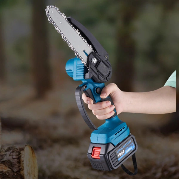 tronçonneuse électrique sans fil 6 pouces yovlet avec 2 batteries 36v et réservoir d'huile